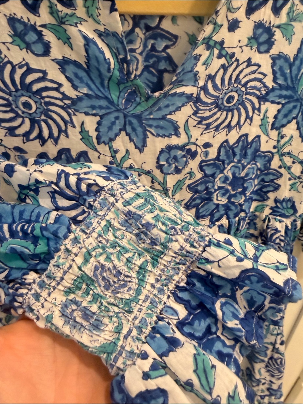 SOHANA Blue Floral Button-Up dress! VGUC! Size small! - Picture 3 of 4
